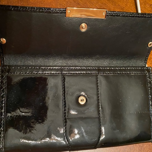 Jimmy Choo black patent leather wallet made in Italy perfect - Picture 5 of 6